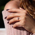 Load image into Gallery viewer, Fleur de Lys Sky Blue Topaz Yüzük