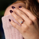 Load image into Gallery viewer, Fleur de Lys Sky Blue Topaz Yüzük