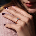 Load image into Gallery viewer, Clotho Sky Blue Topaz Yüzük