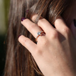 Load image into Gallery viewer, Morgan 4 Sky Blue Topaz Yüzük