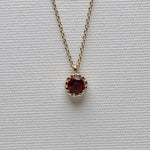 Load image into Gallery viewer, Poena 4mm Garnet Kolye