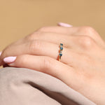 Load image into Gallery viewer, Eudora London Blue Topaz Yüzük