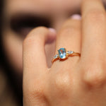 Load image into Gallery viewer, Aegle Sky Blue Topaz Yüzük