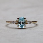 Load image into Gallery viewer, Aegle Sky Blue Topaz Yüzük