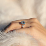 Load image into Gallery viewer, Britt 9 Aquamarine Yüzük