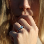 Load image into Gallery viewer, Britt 9 Aquamarine Yüzük