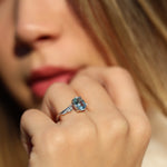 Load image into Gallery viewer, Britt 9 Aquamarine Yüzük