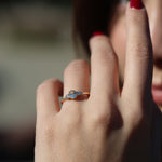 Load image into Gallery viewer, Hestia Sky Blue Topaz Yüzük