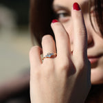 Load image into Gallery viewer, Hestia Sky Blue Topaz Yüzük