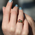 Load image into Gallery viewer, Nana Zümrüt Yüzük 4X3mm