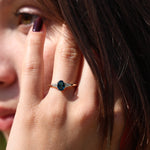 Load image into Gallery viewer, Marjorie London Blue Topaz Yüzük