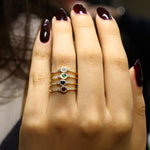 Load image into Gallery viewer, Poena Zümrüt Yüzük