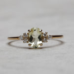 Load image into Gallery viewer, Delia Lemon Quartz Yüzük