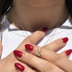 Load image into Gallery viewer, Fortuna Zümrüt Kolye