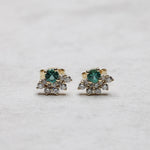 Load image into Gallery viewer, Crown Zümrüt Küpe