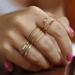 Load image into Gallery viewer, Burgu Desenli Pırlanta Yüzük