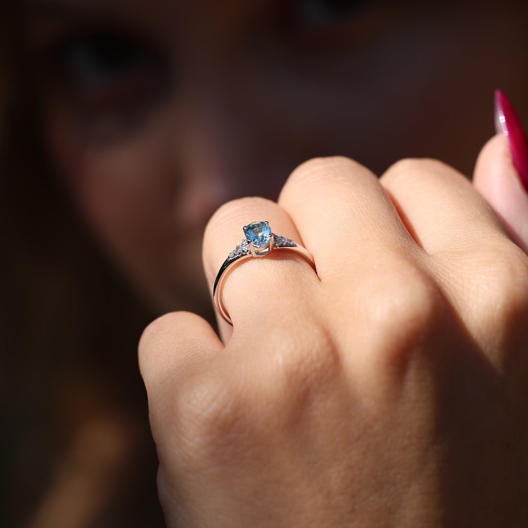 Marjorie Aquamarine Yüzük