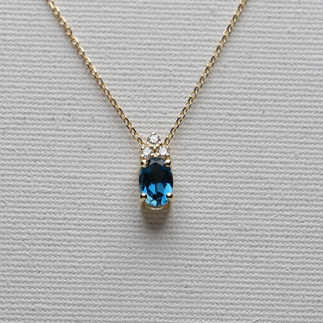 Hera London Blue Topaz Kolye